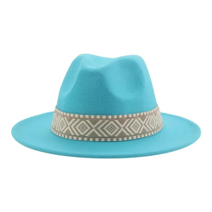 Versatile Unisex Panama Cowboy Hat - Wide Brim Fedora in Classic Camel, Black, and White Felt Options