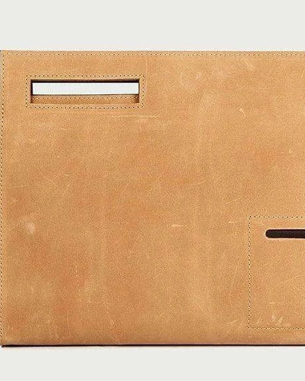 Sophisticated Leather Briefcase and Clutch Set with Unique Crazy Horse Features