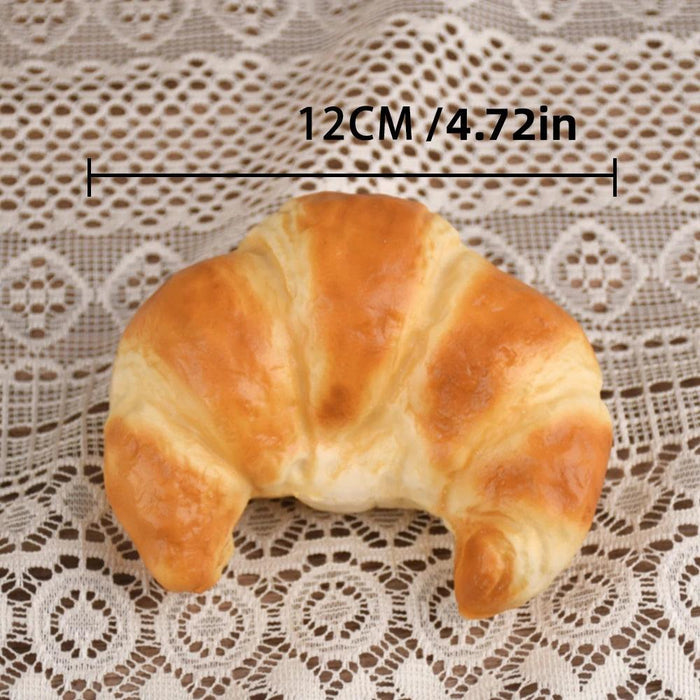 Realistic Golden Lava Croissant Bread Replica - Ideal for Photography and Decorative Displays
