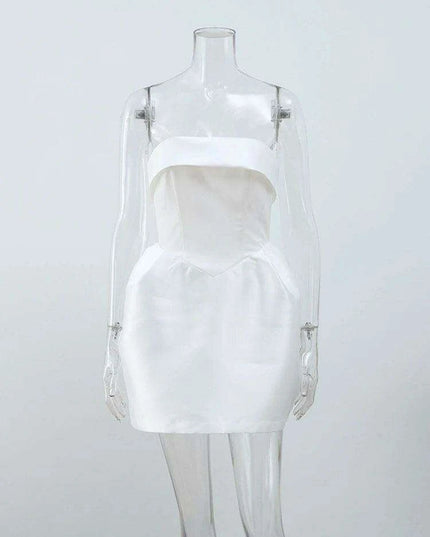 Stylish Off-Shoulder Backless Evening Dress - Sophisticated Solid Gown for Women