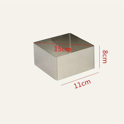 Elegant Stainless Steel Square Mold for Mousse Cakes and Special Occasions