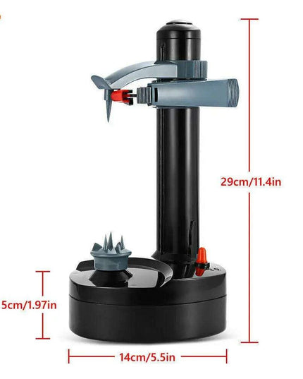 Hands-Free Electric Fruit and Vegetable Peeler with Adjustable Fork - Quick and Easy Peeling Solution