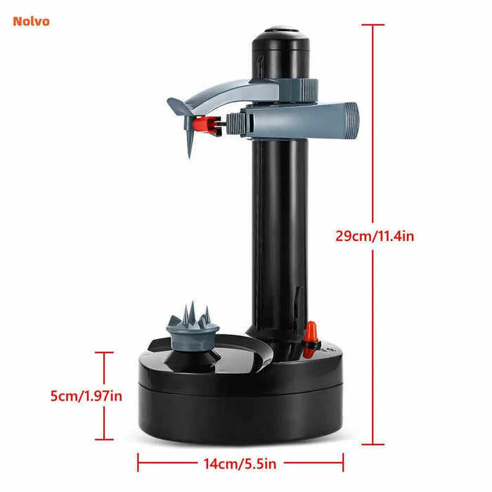 Hands-Free Electric Fruit and Vegetable Peeler with Adjustable Fork - Quick and Easy Peeling Solution