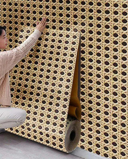 Bamboo Pattern Waterproof Rattan Contact Paper for DIY Furniture Renovation and Cabinet Decor