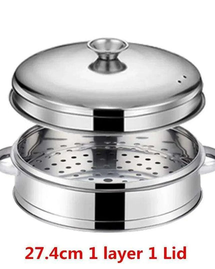 Bamboo Steamer Pot Combo with Stainless Steel Accessories for Ultimate Steaming