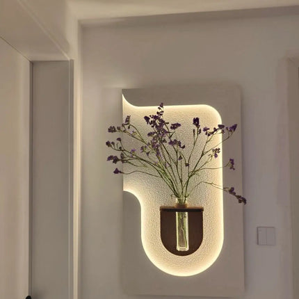 Hydroponics Decorative Wall Lamp with Living Plant Art