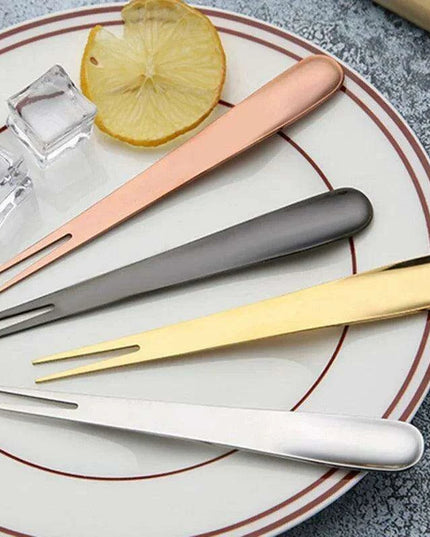 Elegant Multifunctional Dessert Spoon and Fork Set