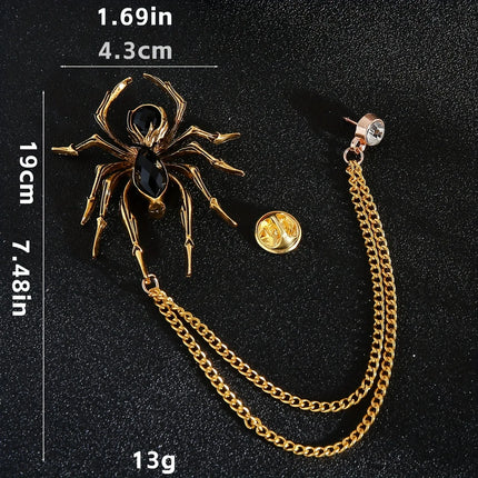 Super Factory A Men's Personalized Spider Brooch - Versatile Fashion A