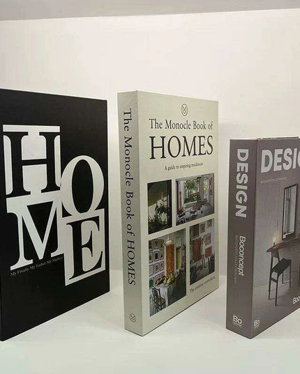 Elegant 3-Piece Decorative Faux Book Set for Home Décor