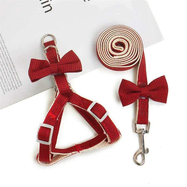 Adorable Starfish-Themed Adjustable Harness and Leash Set for Small Pets