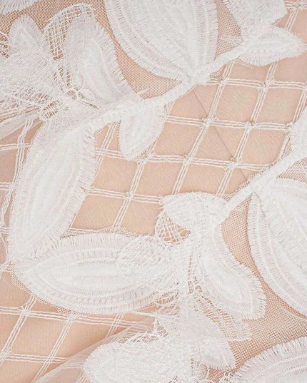 A-line Evening Dress with 3D Floral Accents and Color Contrast