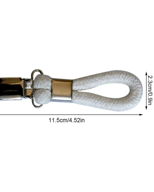 Cotton Braided Towel Holder Set with Sturdy Metal Clips - Elegant Space-Saving Solution for Home and Kitchen