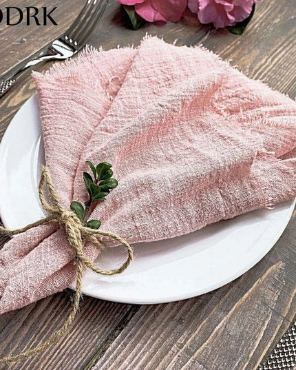 Sophisticated 10-Piece Linen-Cotton Blend Napkin Set