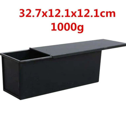 Deluxe Square Toast Bread and Cake Baking Kit with Non-stick Aluminum Mold and Lid - Customizable Bakery Essentials