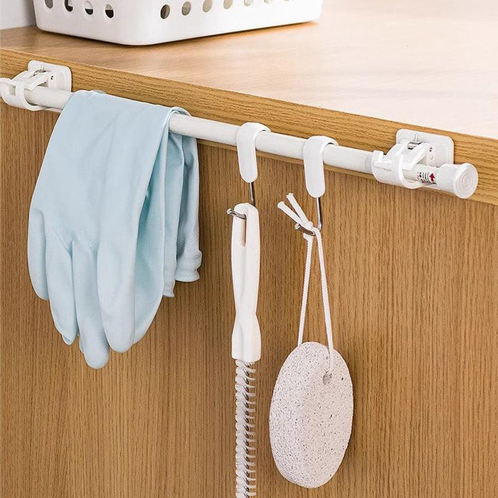 Heavy-Duty Waterproof Curtain Rod Brackets with Easy Peel-and-Stick Installation