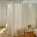 Sheer Linen Canopy Bed Curtains with Ruffled Detailing and Easy Setup