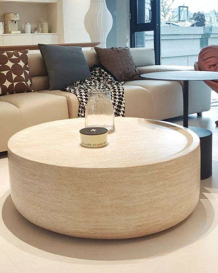 Elegant Nordic Round Coffee Table - Chic and Practical for Small Living Areas