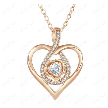 Birthstone Heart Pendant Necklace — Personalised Fine Jewellery Gift for Her