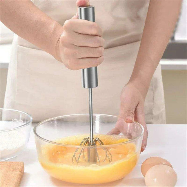 Premium Stainless Steel Egg Beater with Integrated Egg Holder - Essential Culinary Companion