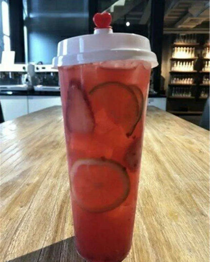 Clear Plastic Dessert Cups with Lids - 100-Count for Smoothies and Iced Beverages