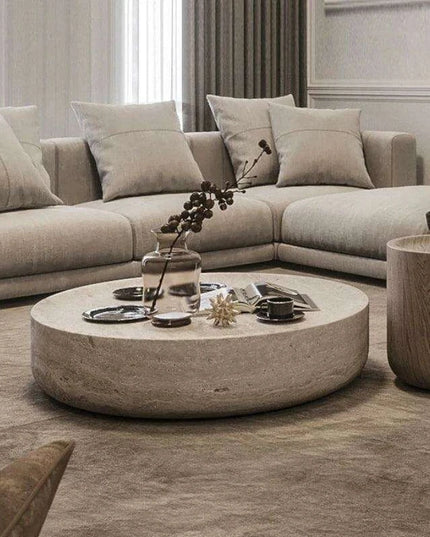 Elegant Nordic Round Coffee Table - Chic and Practical for Small Living Areas