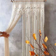 Hand-Woven Macrame Cotton Door Curtain & Wall Tapestry – Boho Wedding Backdrop
