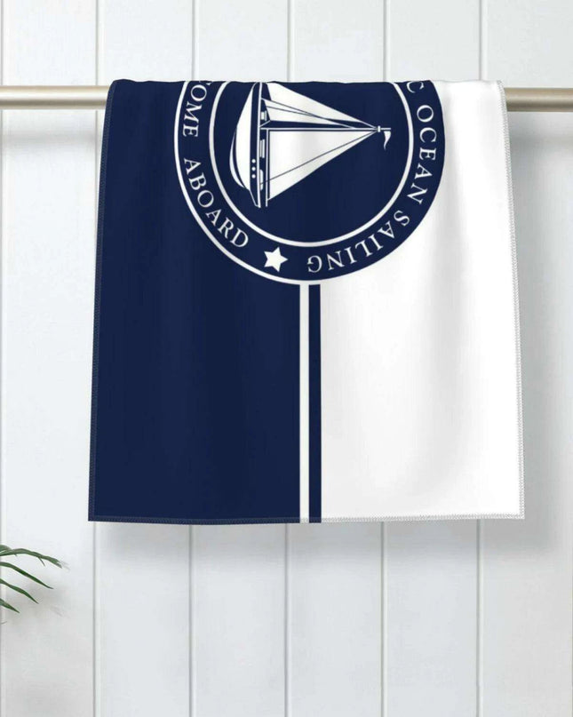 Customizable Luxurious Navy Blue Microfiber Towel - Your Perfect Travel Companion