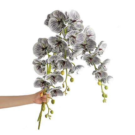 LUCKUP 1 Stem Artificial Moth Orchid with Butterfly for Home Decor