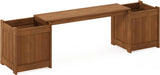 Tioman Hardwood Garden Bench Planter - Stylish Outdoor Seating and Flower Box Combination