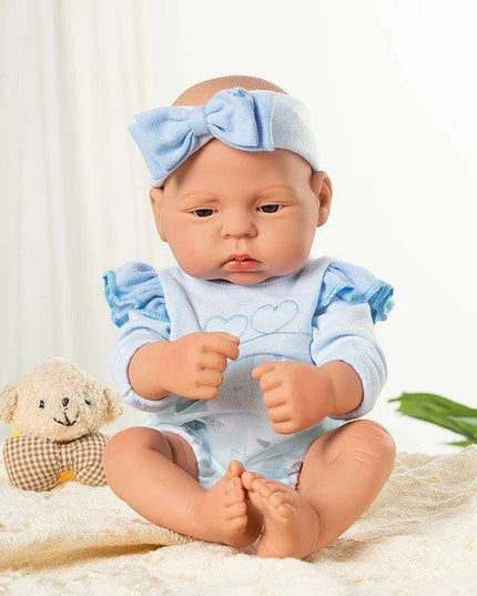 16-Inch Lifelike Reborn Baby Girl Doll - Realistic Full Vinyl Body with Outfit, Ideal for Gifts and Collectors