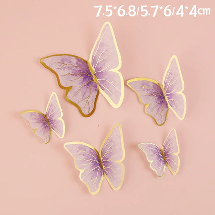 Chiffon Moon Boat Ballet Girl Lace Flower Acrylic Cake Topper Happy Bi