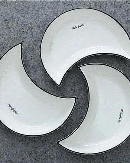 Celestial Blossom Ceramic Plate Collection - Artistic Dining & Snacking Essentials