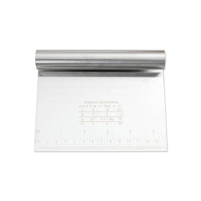 Versatile Stainless Steel Dough Cutter and Cake Slicer with Built-in Measuring Scale