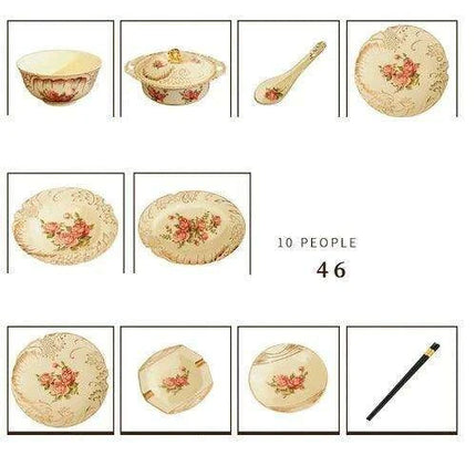 European Ceramic Dinnerware Set for Elegant Dining Occasions