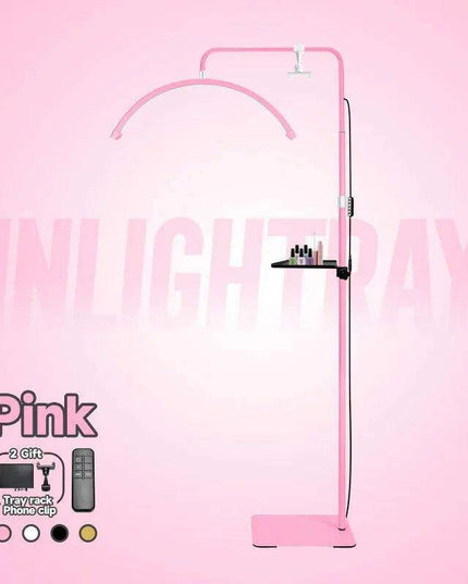 Professional LED Nail Salon Lamp with Remote Control and Built-in Metal Tray for Enhanced Beauty Treatments