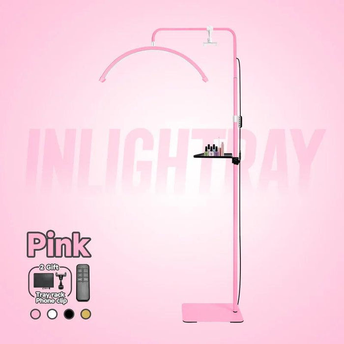 Professional LED Nail Salon Lamp with Remote Control and Built-in Metal Tray for Enhanced Beauty Treatments