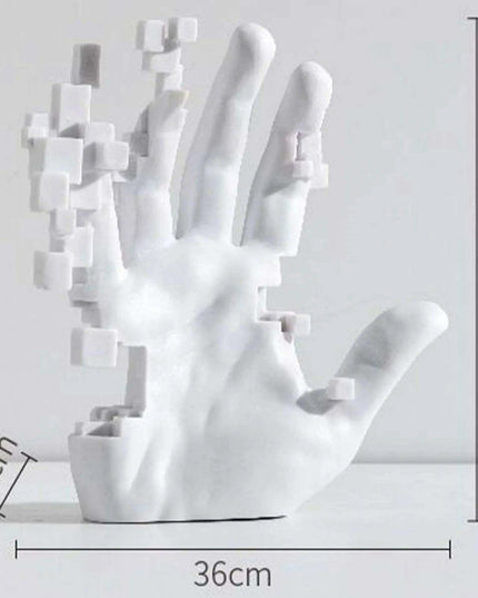 Contemporary Handcrafted White Limestone Sculpture for Elegant Home Decor