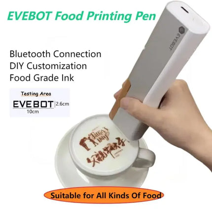 EVEBOT Coffee Latte Art Printer - HD Food Printing with Positioning Pl