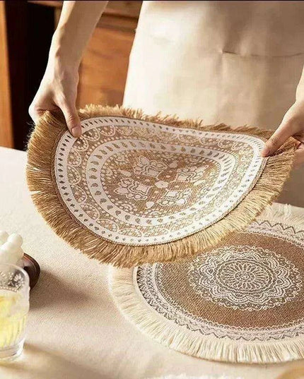 Stylish Non-Slip Jute Round Placemats for Elegant Dining & Entertaining