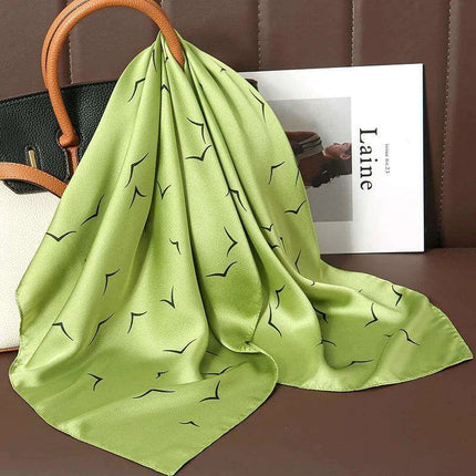 Elegant Satin Square Shawl Hijab: Luxurious 70x70cm Bandana for Women