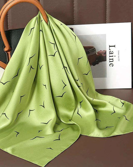 Elegant Satin Square Shawl Hijab: Luxurious 70x70cm Bandana for Women