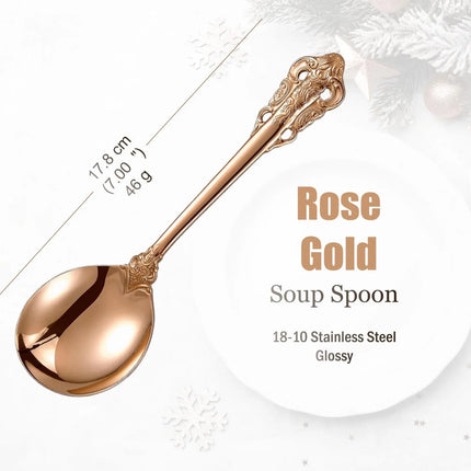 Gold-Finish 18/10 Stainless Steel Flatware — Individual Pieces | Très Elite