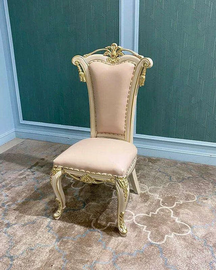 Elegant Neoclassical Solid Wood Dining Set for 8 with Charming European Flair