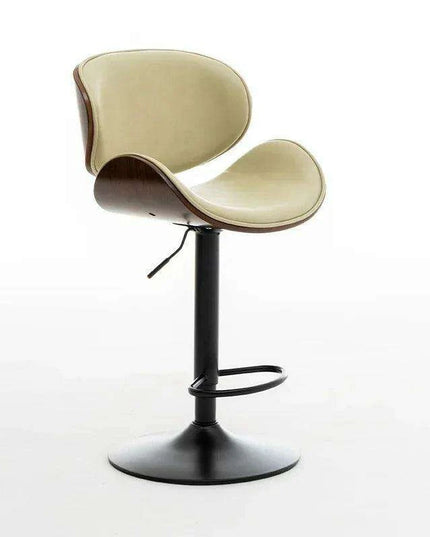 Chic Adjustable Genuine Leather Bar Stool - Stylish Modern Comfort Solution