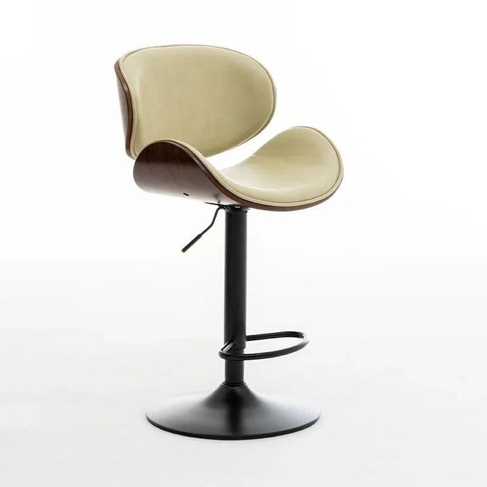 Chic Adjustable Genuine Leather Bar Stool - Stylish Modern Comfort Solution