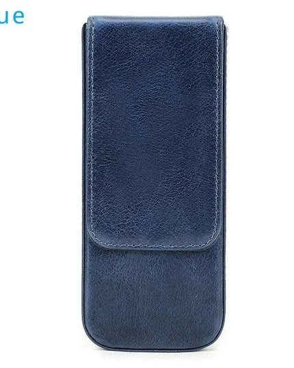 Elegant Genuine Leather Pen Organizer - Stylish Storage for Office and Travel