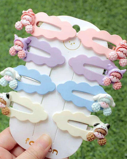 Adorable Sanrio Character Hairpin Set: Kuromi, My Melody, and Cinnamoroll - Cute Accessories for Trendy Girls