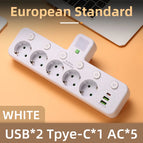 White - 5 USB Ports