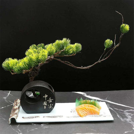Elegant Floral Sashimi Display Set for a Luxurious Dining Experience