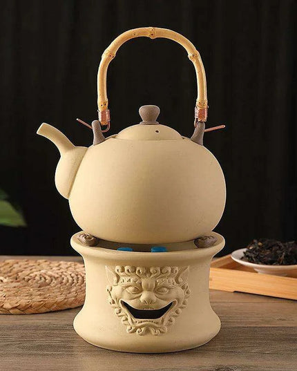 Artisan Clay Tea Set with Classic Kettle and Kung Fu Teapot for Elegant Brewing